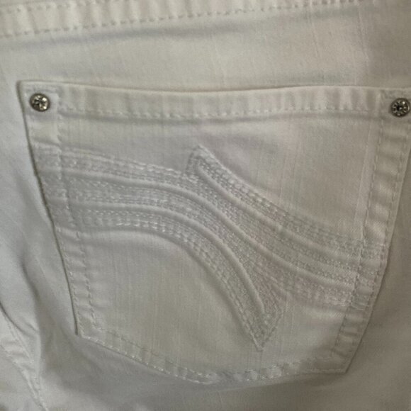 WHITE HOUSE BLACK MARKET WHITE DENIM CLASSICJEANS MEDIUM RISE STRAIGHT FIT SZ 6R - Picture 6 of 6